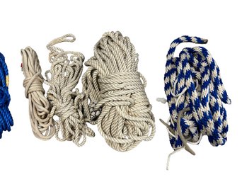 Assortment Of Boat Rope In Tub- 24x15x9