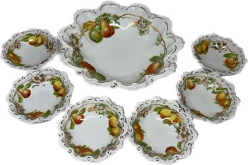 Vintage M.Z Austria Scalloped Fruit Berry Bowls