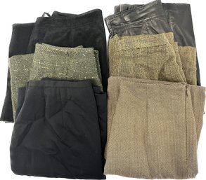 Tweed, Wool And Leather Skirts And Pants, Sizes 2, 4, 6P