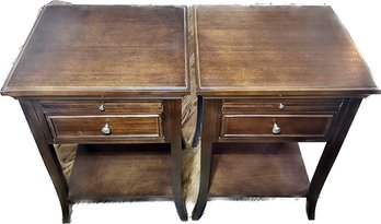 Pair Of Wood Accent Tables, 27Hx19Wx18L