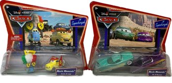 Disney Pixar Cars Collectible, Movie Moments, Flo, Ramone, Guido & Luigi Supercharged, 2pcs, 16'