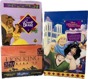 3 BOXES - Disneys The Hunchback Of Notre Dame , Skybox The Lion King Series 2 Trading Cards, And More