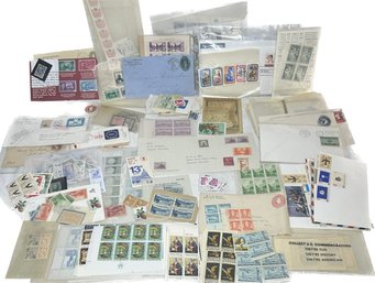 United Nations 18 Cent Stamps, 1890 Greeley Mail With 2 Cent Stamp, Melbourne 1956 Olympics Stamps & More