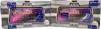 2 BOXES - Skybox 1995 2 Sealed Boxes Star Trek Voyager Season One Series Two Collection Cards