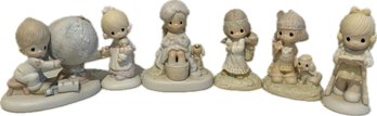 6 Precious Moments Dolls By Johnathan David - One Of Them Is A Special 1987 Limited Edition