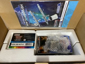 Master 3 Airbrush & Compressor System With 6 Paint Colors And Supplies From Master Airbrush-New In Box