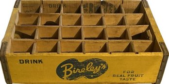 Vintage Bireleys Drink Crate- 18Lx12Dx5T