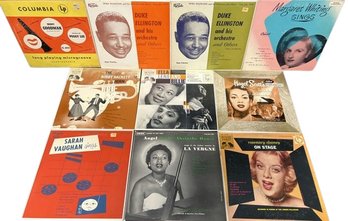 10 Vinyl Records (10)- Rosemary Clooney, Sarah Vaughan, Duke Ellington And Many More