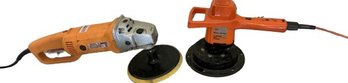 Black & Decker 8in Random Orbit Polisher & Chicago 7in Polisher/sander- Working