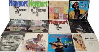 Vinyl Records Including:  Josh White, Newport Folk Festival, & More.
