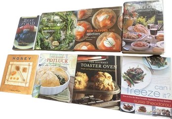 Eight Cookbooks, Many Categories Including Appetizers, Potluck & More!