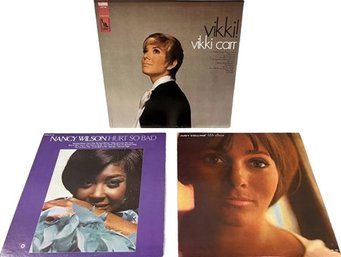 Three Vinyl Records Vikki Carr, Nancy Wilson & Judy Collins