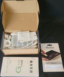 Phone Charging Station (New In Box) , Screen Protectors, And Screen Cleaner