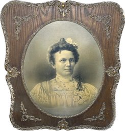 Framed Antique Portrait Of A Woman 22x26