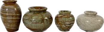 Marbled Stone Multicolor Vases