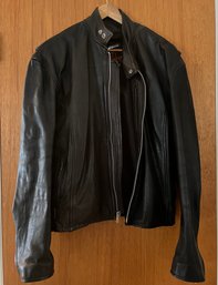 Hot Leathers 46 Small Black Leather Biker Jacket