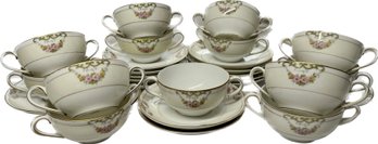 Noritake Nippon Teacups (13) And Saucers (14)