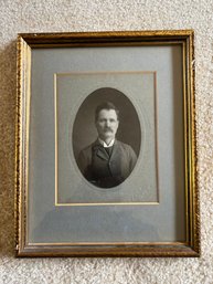 Framed Turn Of The Century Strapping Young Gent Photo- 9x1x11