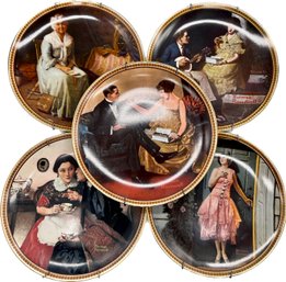 Norman Rockwells Rediscovered Women Collection Of 5 Plates