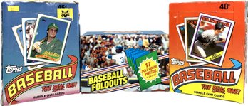3 BOXES - Topps Baseball Bubble Gum Cards, Topps Baseball Foldouts EstateInventoryServices.com