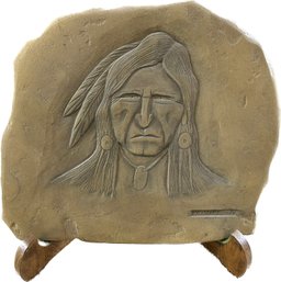 Stone Native American Art Made In Oklahoma By Creek Native American- 12x1x11