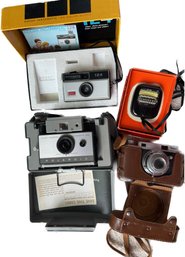 Kodak Polaroid Land Camera, Instamatic Camera 124, Konica Camera & Western Cadet  Light Meter