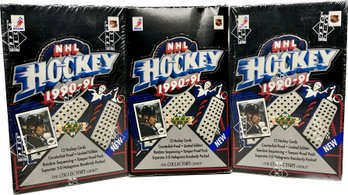 3 BOXES - Unopened Upper Deck NHL 1990-91 Hockey Cards