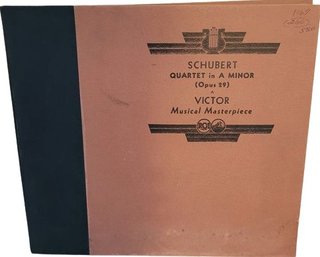 Vintage Schubert Victor Musical Masterpiece Quartet In A Minor, 4 Total Records