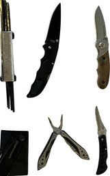 Pocket Knives, Multi-Tool & Craftsman Hex Key Set.