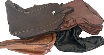 4 Cowboy Boot Bags, Canvas, Leather And Other