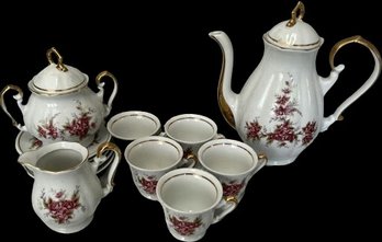 Zajecar Yugoslavia Tea Set- Teapot Is 8in Tall