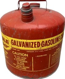 Eagle Manufacturing Galvanized Gasoline Can Model 505- Empty, 26 Gauge Steel. 18.9L