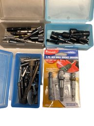 Drill Bits Including New Hex Drill Socket Drivers & Magnetic Socket Bits