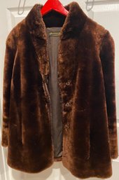 Women's Winter Coat (M To L) Tourrures A. Allari - Leather Inside Button-hole Reinforcement