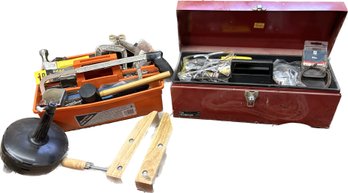 Variety Of Tools And Tool Boxes- Saws, Hammers, Clamps, Drain Snake, Rope&wire, Screw Drivers And More!