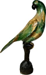 Vintage Carved Wooden Bird, Painted, 22.5inH