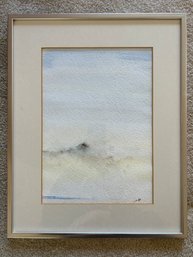 Framed Abstract Watercolor 1984- 14x.5x17.5