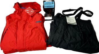 XL Patagonia Snow Jacket, Regular Patagonia Drop Seat Snow Pants, Smith Optics Goggles