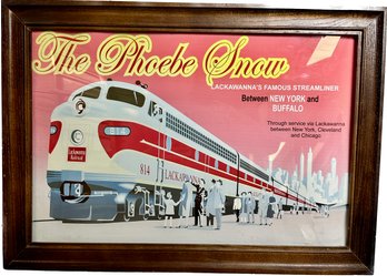 The Phoebe Snow Lackawannas Famous Streamliner Poster, Framed