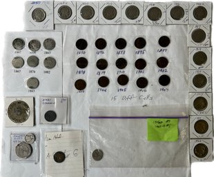 1890 Native American Head Cent, 1866 US Shield Nickel, 1941 Nazi Germany Coin, And More