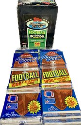 Fleer 1990 Premier Edition Football Player Cards,topps 1992 Stadium Club Football Picture Cards(unsealed Box)