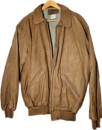 Mens Size Tall Large LL Bean Leather Jacket