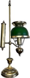 Brass Lamp With Green Lamp Shade