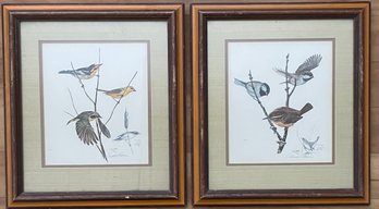Original And Signed Bird Paintings By W. De. Gaither, Numbered, 232/500, 482/500, 1973.