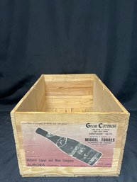 Torres Wooden Wine Crate