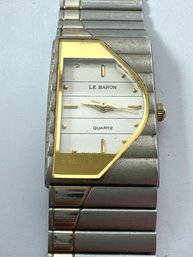 LE BARON Quartz Stainless Steel Watch - Approx, 8.5'L