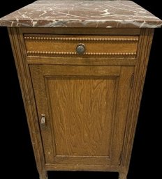 Granite Top Wooden End Table- 16.5x16.5x28