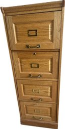 Wood Filing Cabinet With Key, 53x18.5x21.5H