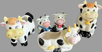 Farmyard Ceramic Cow Serving Set