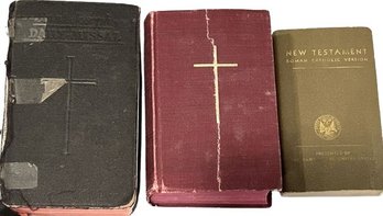 Three Bibles. See Photos For Book Condition